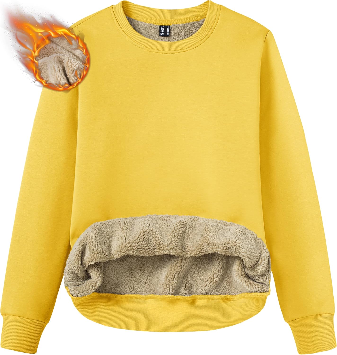 TACVASEN Women's Fleece Lined Sweatshirt for Winter Warmth