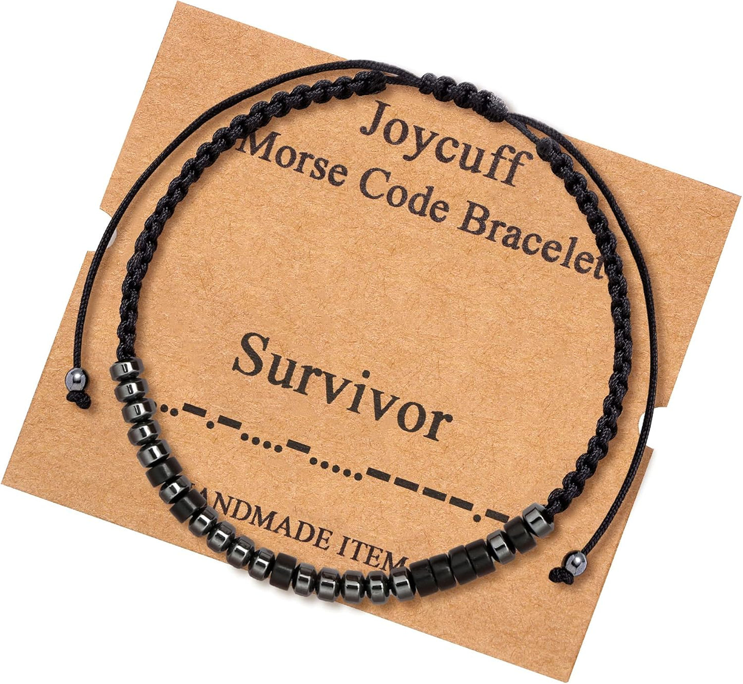 Empower Mom with Hematite Cord Wrap Bracelet