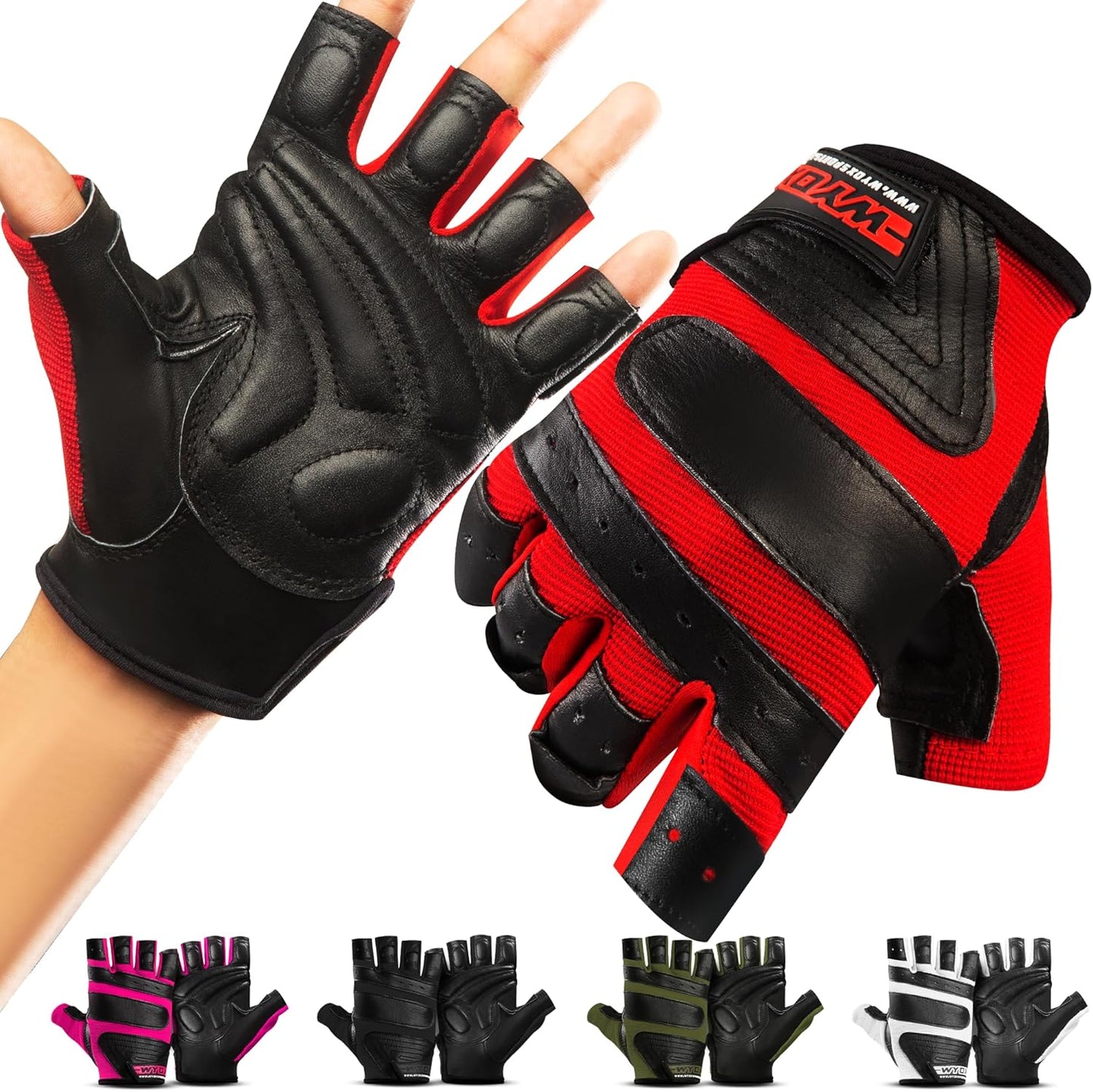 WYOX Anti-Slip Half Finger Gym Gloves