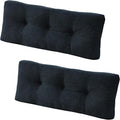 Indoor Bench Cushion 36 in x 14 in x 4 in - Tufted Non-Slip 2-Pack