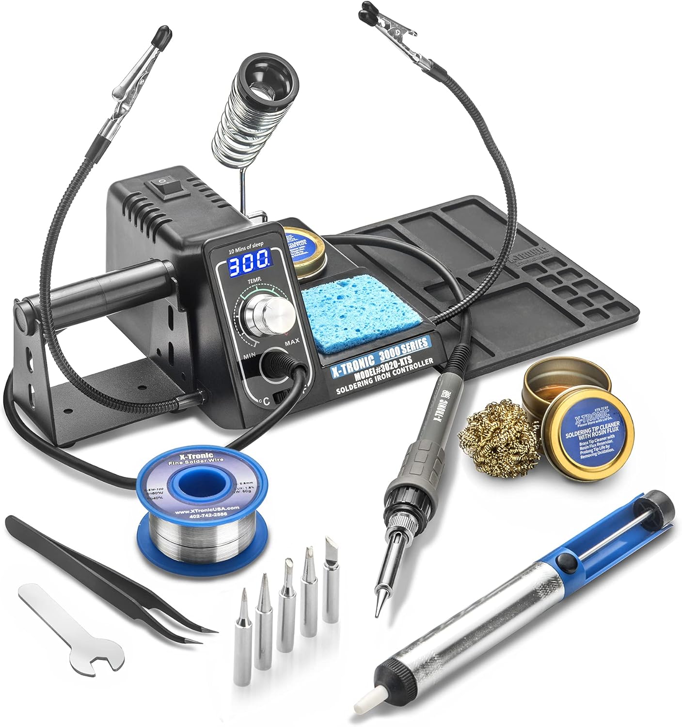 X-Tronic 3020-XTS 75W Soldering Iron Station Kit with Extras