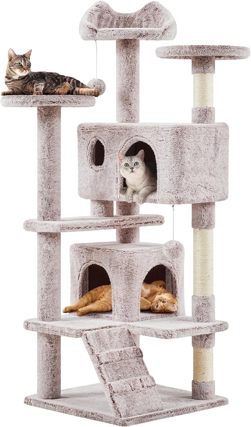 Cat Tree for Kittens with Double Condo and Scratching Posts