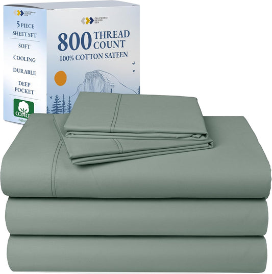 Luxury 800 Thread Count King Split Sheets for Adjustable Beds