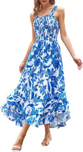 Floral Boho Square Neck Maxi Dress - Flowy Summer Sundress