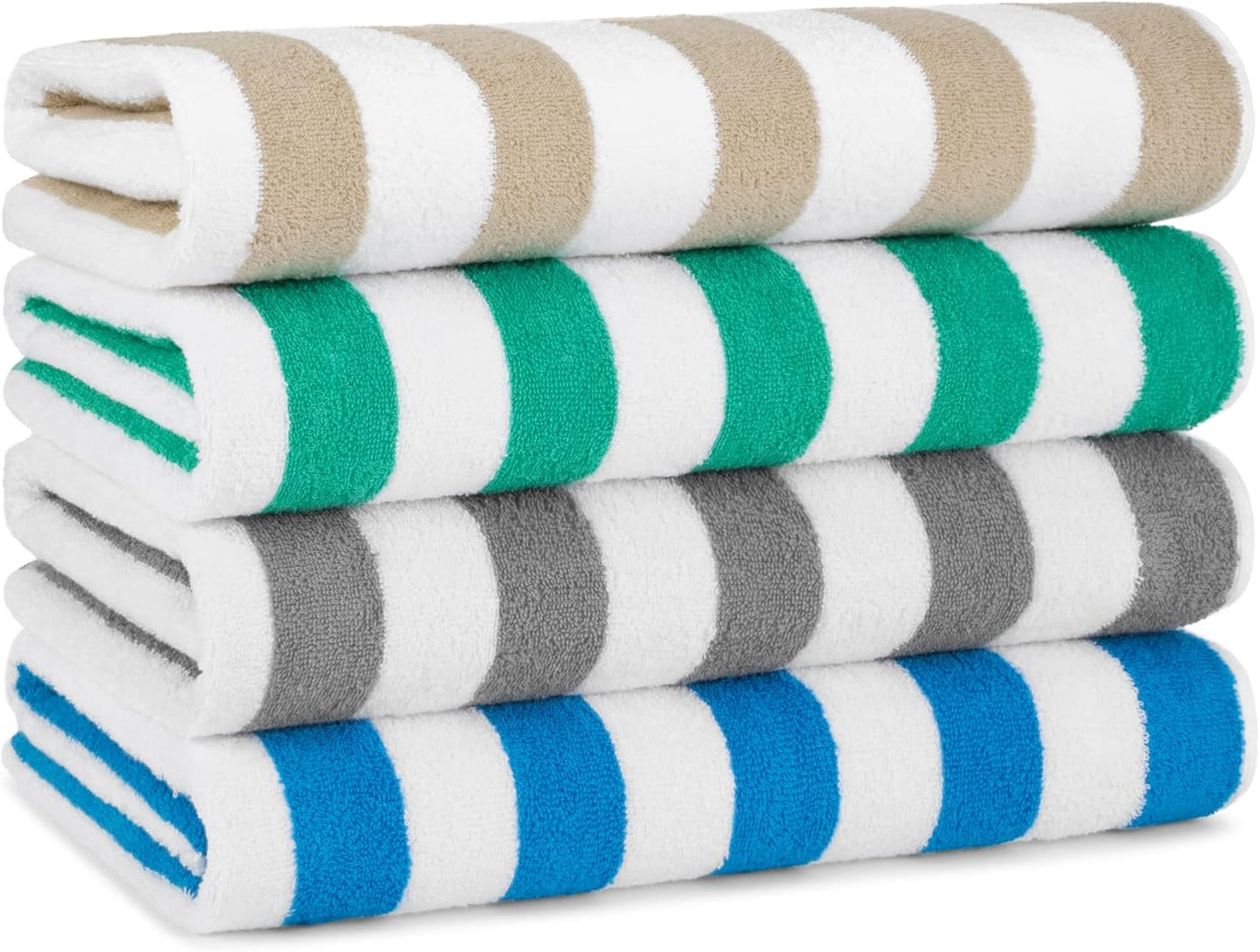 California Cabana Stripe Beach Towels - Pack of 4 Oversized