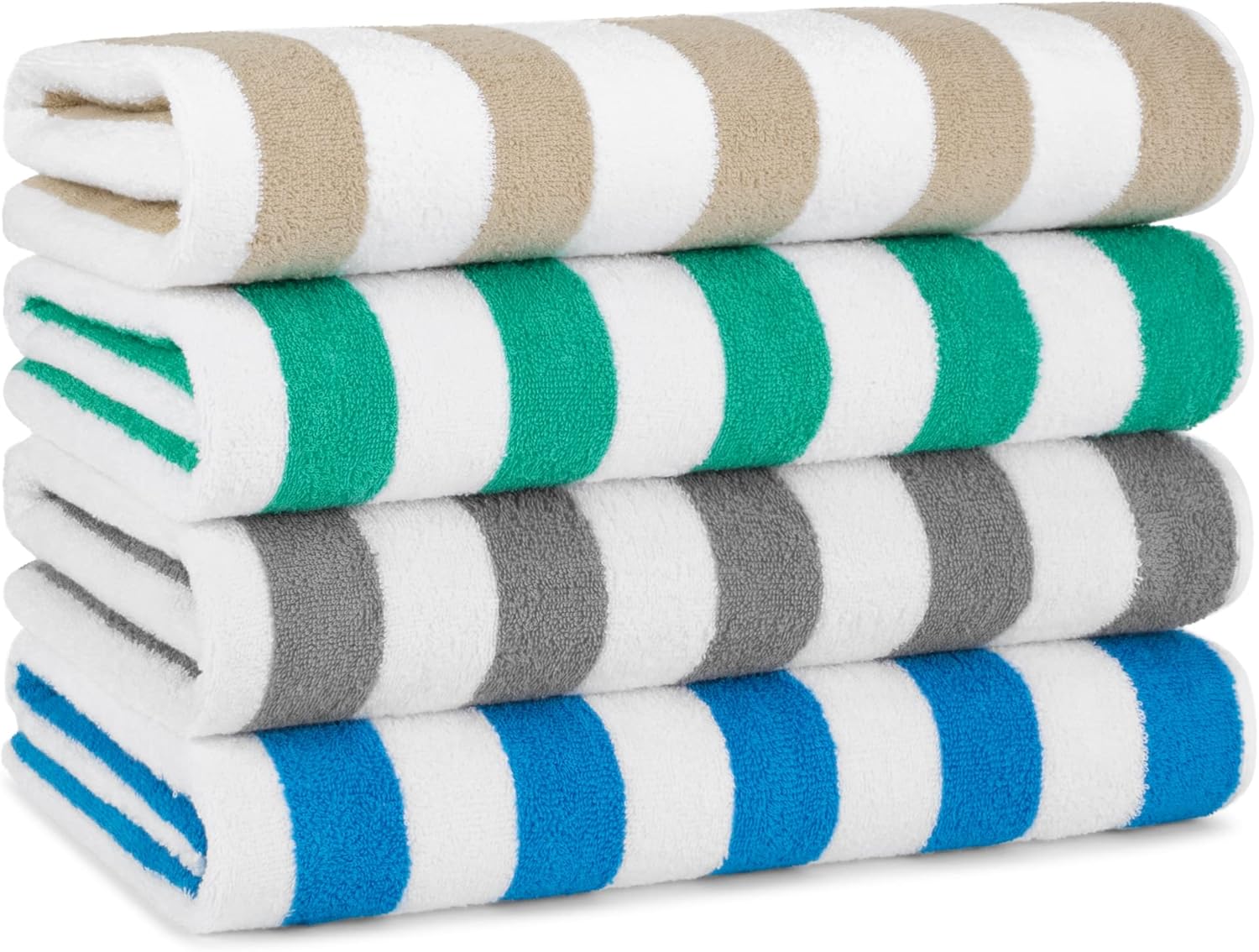 California Cabana Stripe Beach Towels - Pack of 4 Oversized