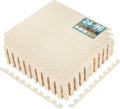 Wood Grain Floor Tiles Foam Mat 24-Pack Light Pine - Cushioned