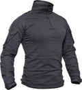 TACVASEN Men's Tactical Shirt Long Sleeve 1/4 Zip - Breathable Fit is