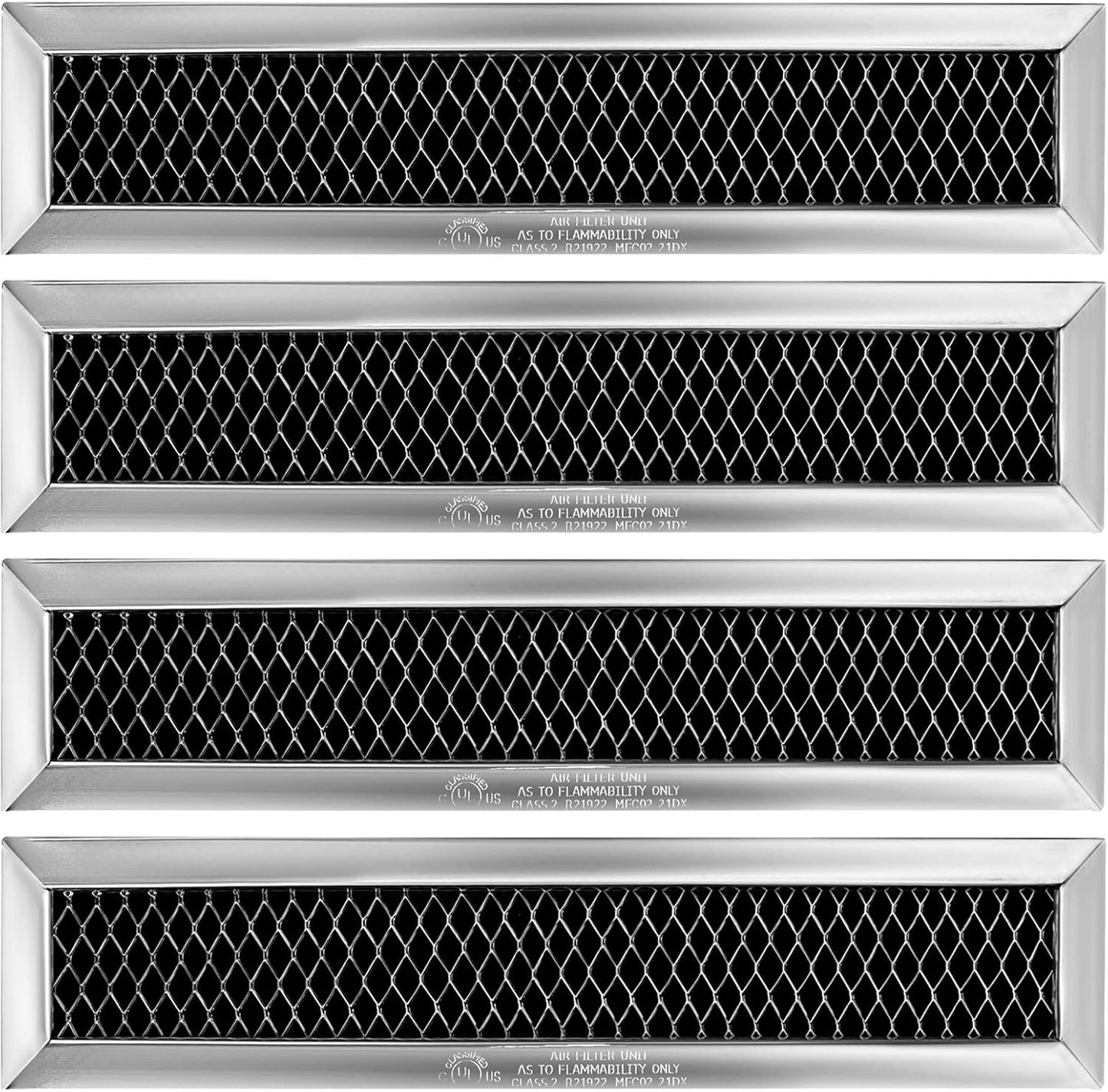 4-Pack Microwave Charcoal Filters for G-E, Hot-point, Frigi-daire, L-G Microwaves - Eliminate Odors Efficiently!