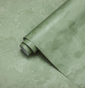 Erfoni Green Floral Embossed Wallpaper for Living Room Decor
