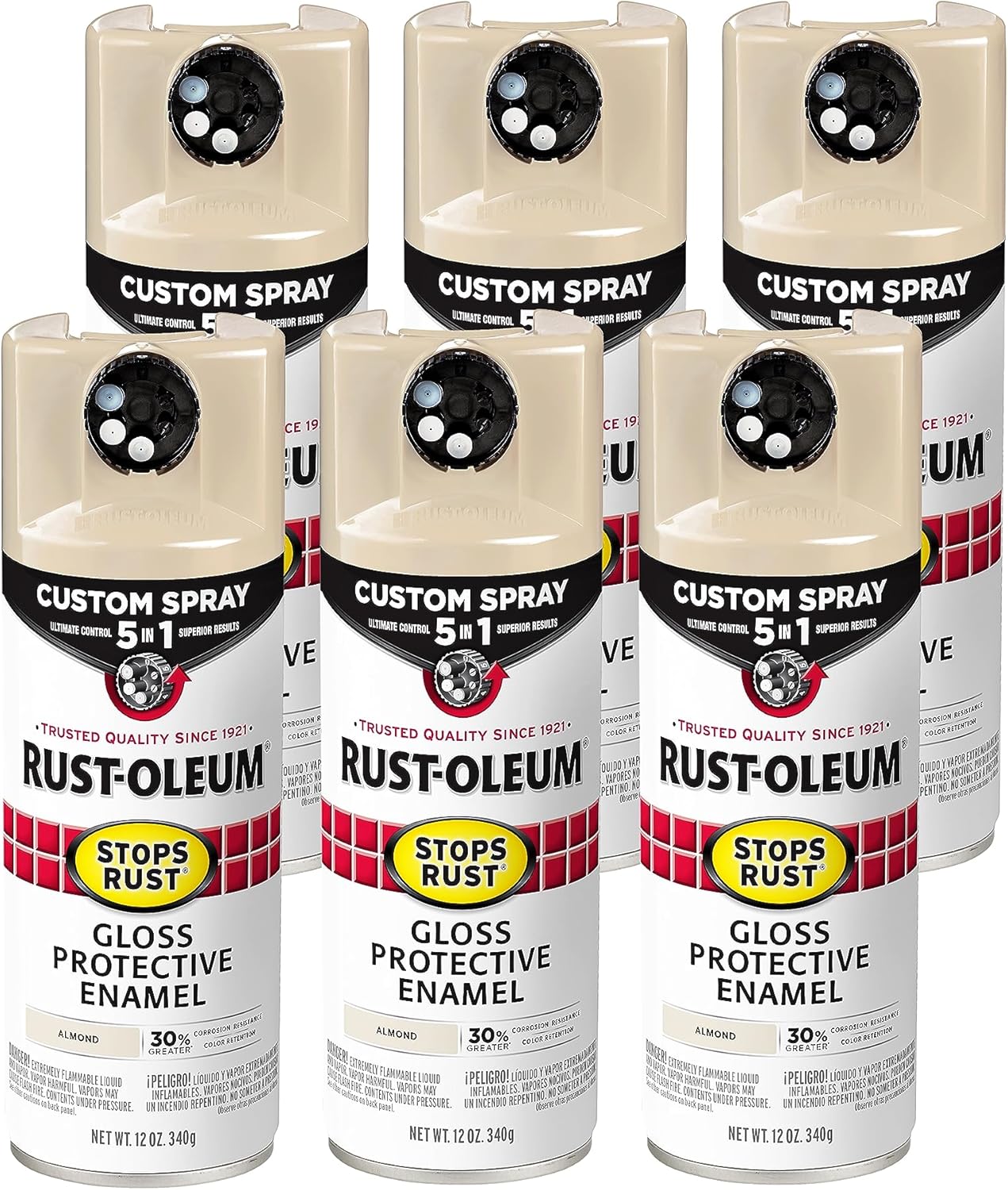 Rust-Oleum Stops Rust Custom Spray Paint 5-in-1 Gloss Almond
