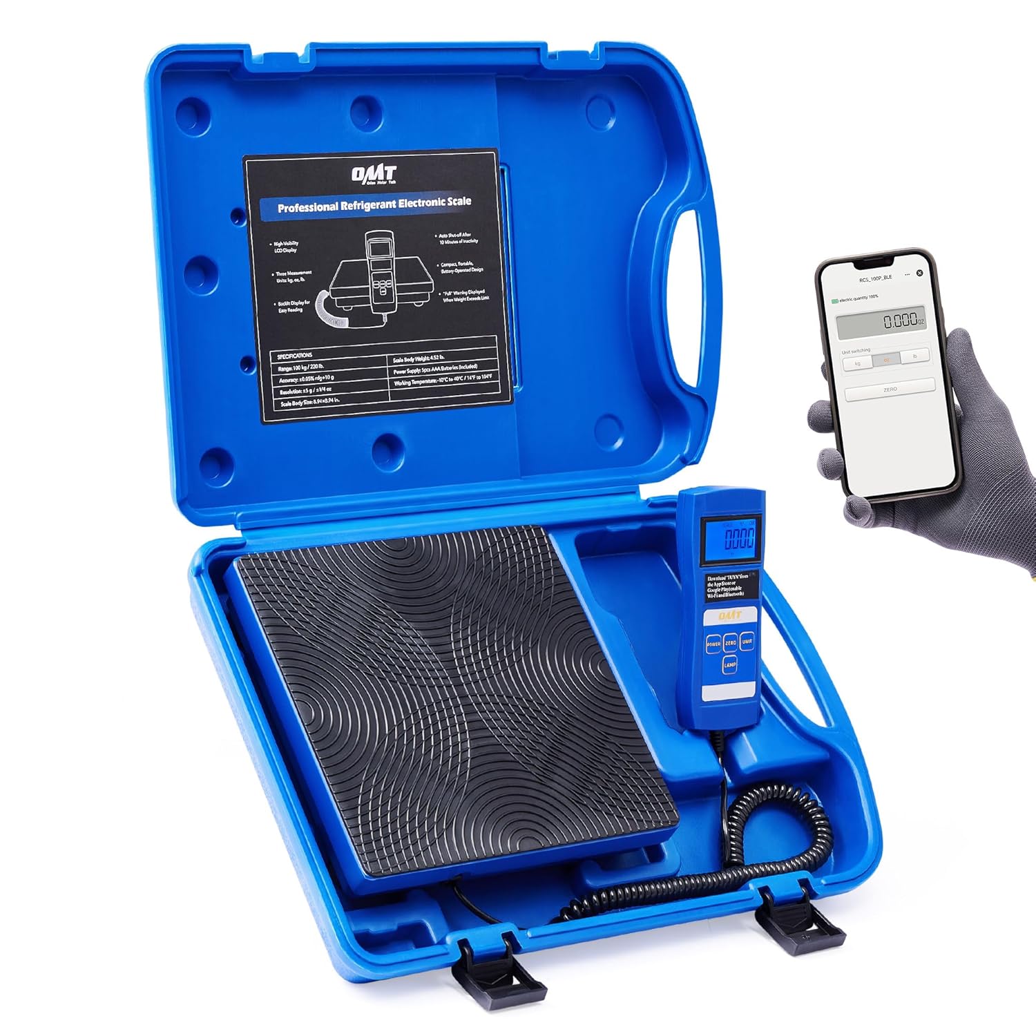 Bluetooth Refrigerant Scale for High Precision HVAC Charging