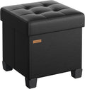Storage Ottoman Cube 15 x 15 x 15.7 in - Foldable Footstool