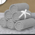VOOVA & MOVAS Grey Washcloths 6PC 13in x13in - Soft, Quick-Dry Set