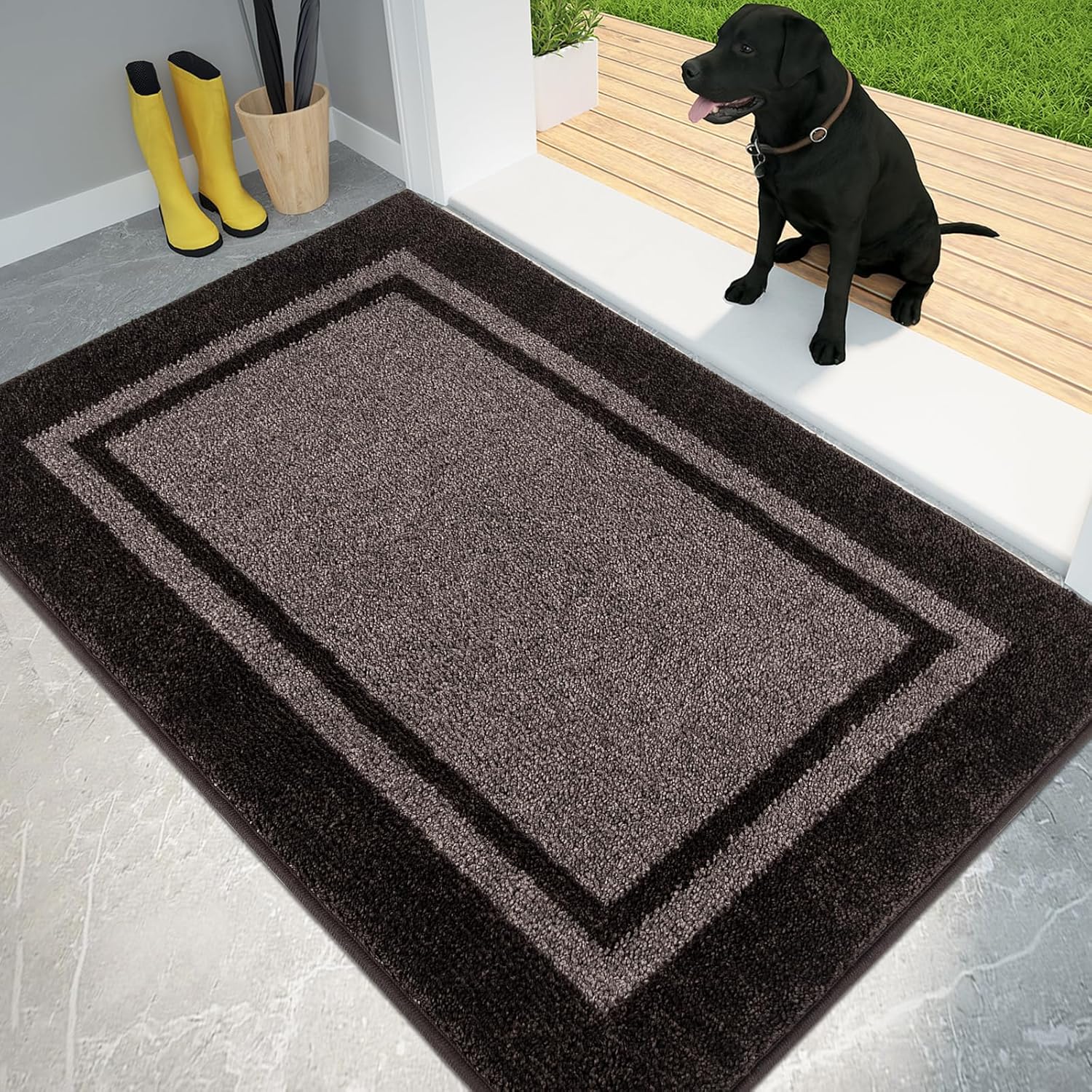 PURRUGS Dirt Trapping Door Mat 34in x 60in for Muddy Shoes