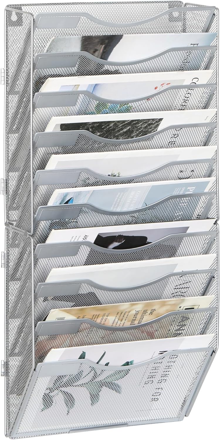 EasyPAG Wall File Holder Organizer for Home and Office Use
