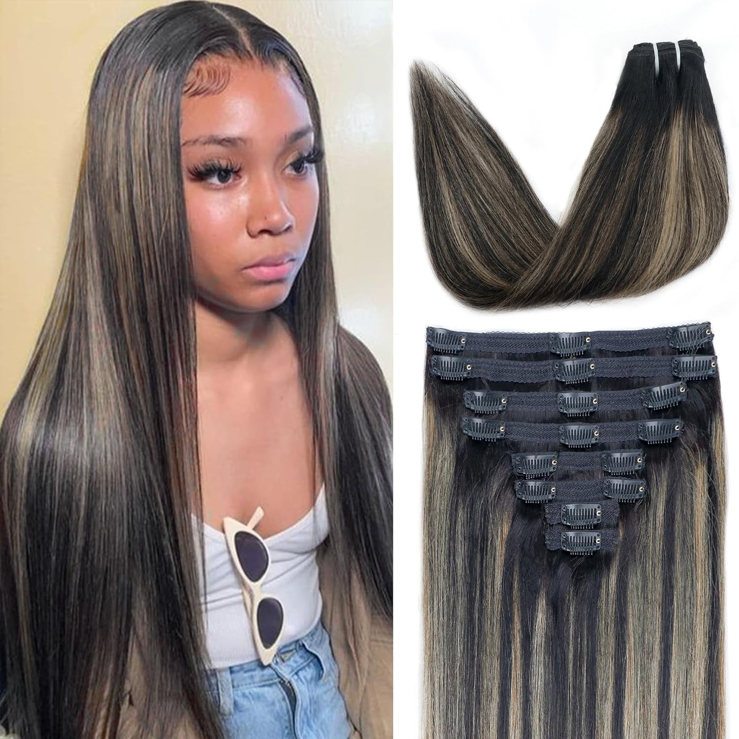 Balayage Clip In Hair Extensions for Stunning Ombre Looks