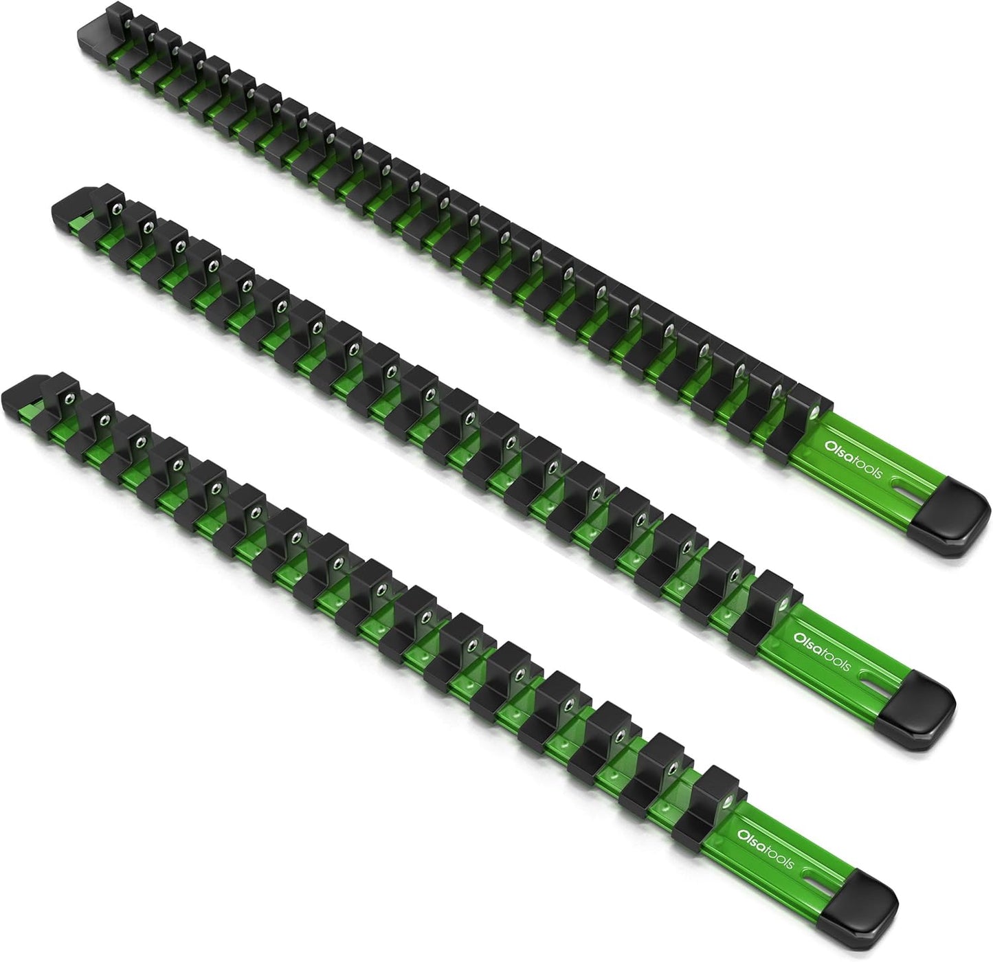 Olsa Tools Aluminum Socket Organizer Set - High Capacity Rails