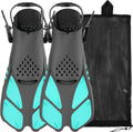 Sugaroom Swim Fins Open Heel Adjustable Snorkel Fins - Travel Short