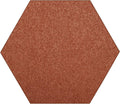Ambiant Pet Friendly Solid Color Area Rug Rust - 7 ft Hexagon