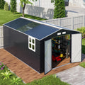 Metal Shed 10x16 ft Big with Reinforced Steel Frame - Bright, Secure