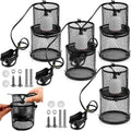 VIHOSE 4 Pcs Retractable Reptile Heat Lamp Holder for Pets