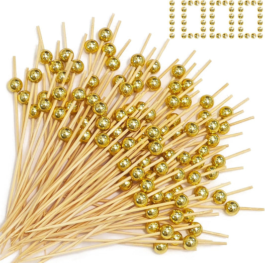 1000pk Fancy Gold Cocktail Picks: Stylish Appetizer Skewers