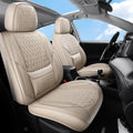 Leather Car Seat Cover Full Set 5 Seats - Waterproof Breathable Fit