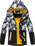 Boys Girls Rain Jackets Lightweight Waterproof Hooded Raincoat - Safe