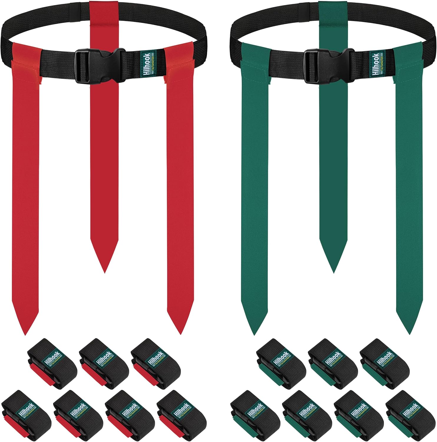Flag Football Belts Set for 14 Players with 42 Durable Flags