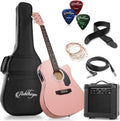 Ashthorpe Thinline Cutaway Acoustic Electric Guitar for Full Sound