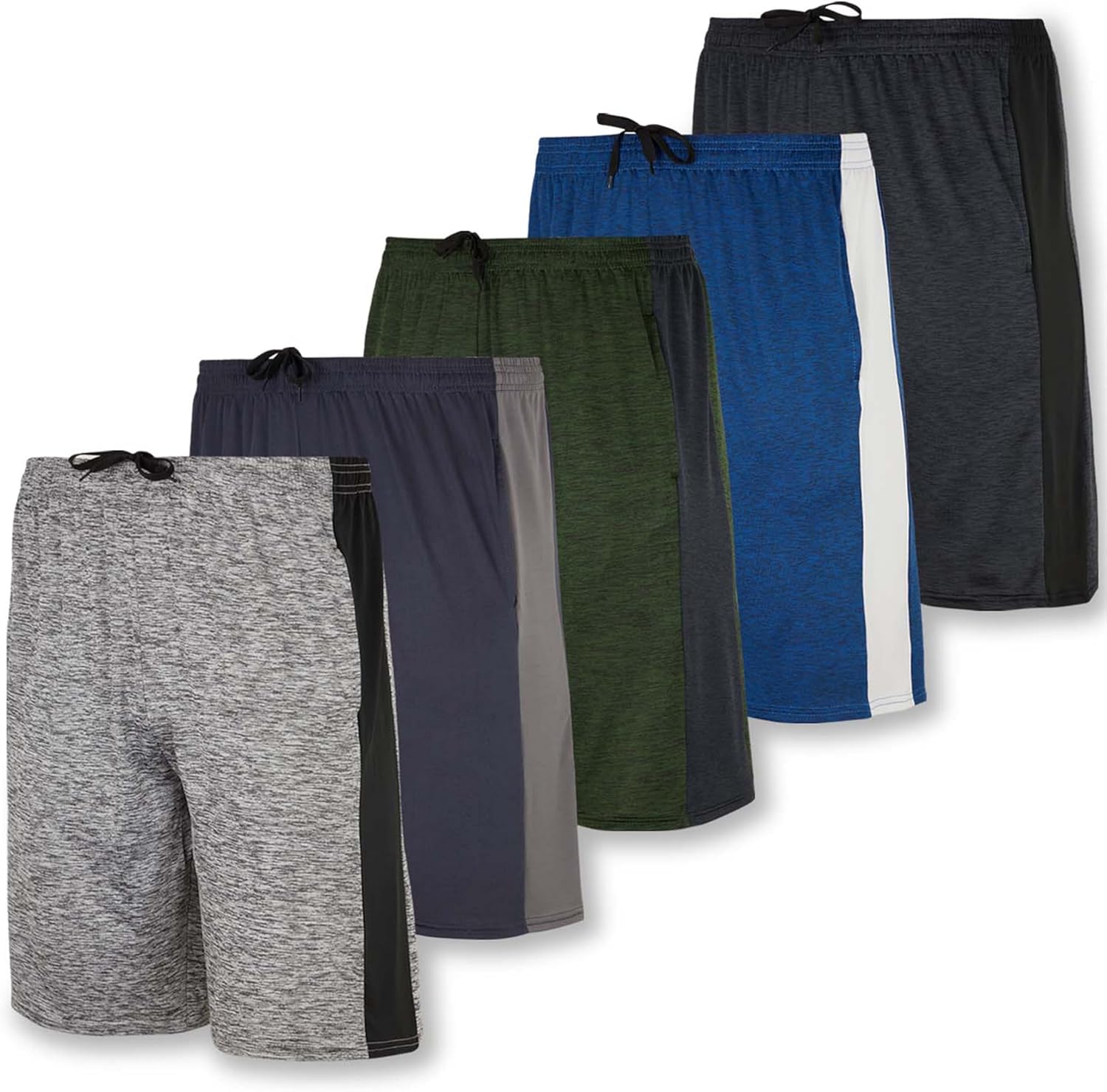 Youth Dry-Fit Active Athletic Basketball Gym Shorts with Pockets