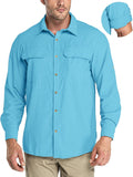 33,000ft Men's Long Sleeve Sun Protection Shirt UPF 50+ - Cooling arms