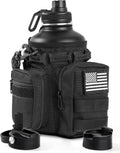 Tactical Half Gallon Water Bottle with Straw - Insulated 64 oz
