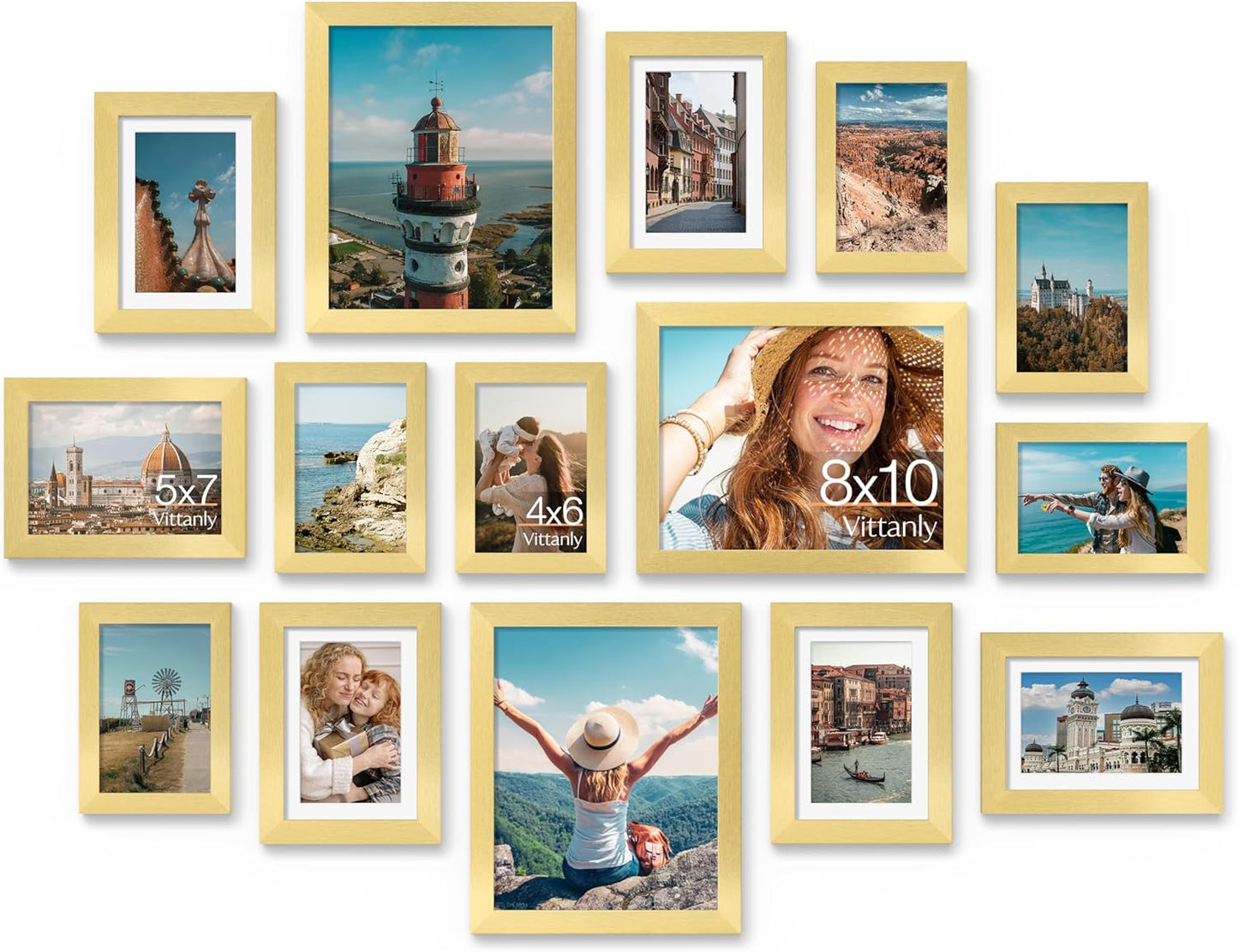 Vittanly 15 Pack Picture Frames for Stunning Wall Decor