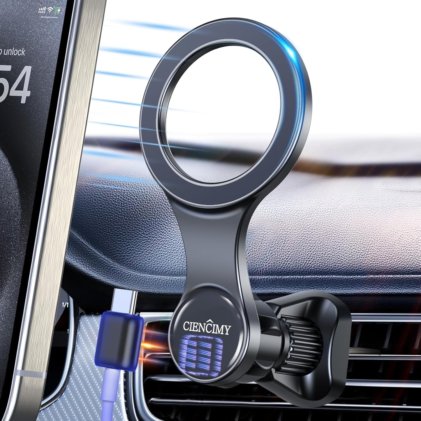 Strong Magnet Car Phone Holder - Securely Mounts iPhone