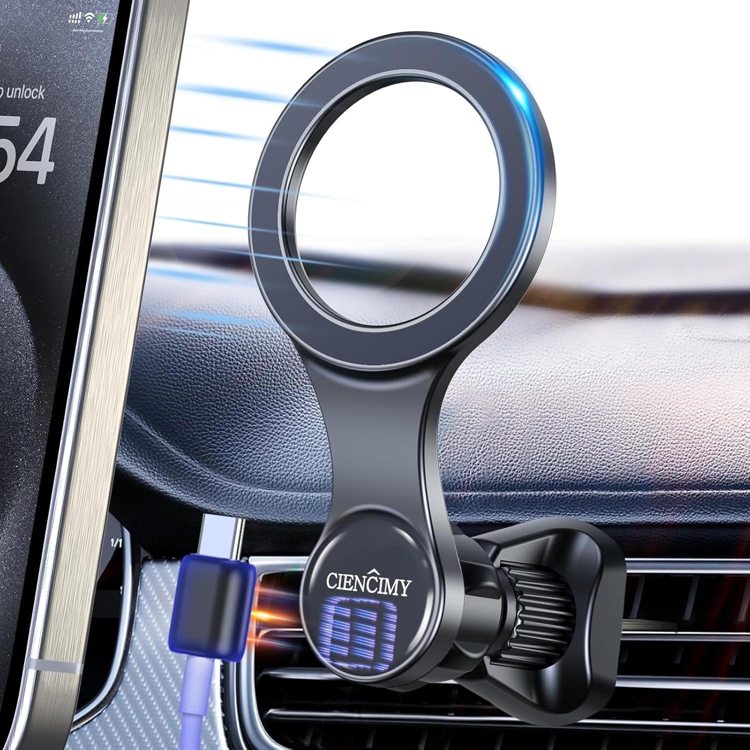 Strong Magnet Car Phone Holder - Securely Mounts iPhone