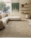 Washable Living Room Area Rug 5x7 - Soft, Stain-Resistant Boho Accent