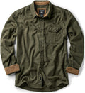 CQR Men's 100% Cotton Button Down Flannel Shirt - Warm Soft Plaid