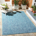 SAFAVIEH Courtyard 5ft 3in x 7ft 7in Aqua Navy Outdoor Rug - Durable
