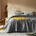 Velvet Quilt Full/Queen Size 90ftx98ft - Lightweight Grey Comforter
