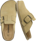 CUSHIONAIRE Women's Blain Genuine Suede Slip-On Clogs - Cushioned wear