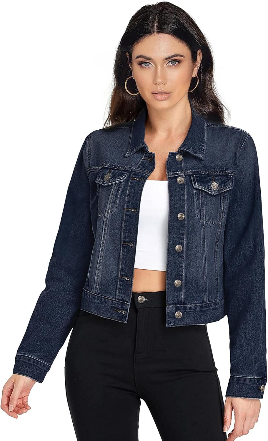 Hybrid & Company Women's Long Sleeve Denim Jackets for Style