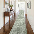 2ft 6inx16ft Washable Hallway Runner Rug - Vintage Low-Pile Runner