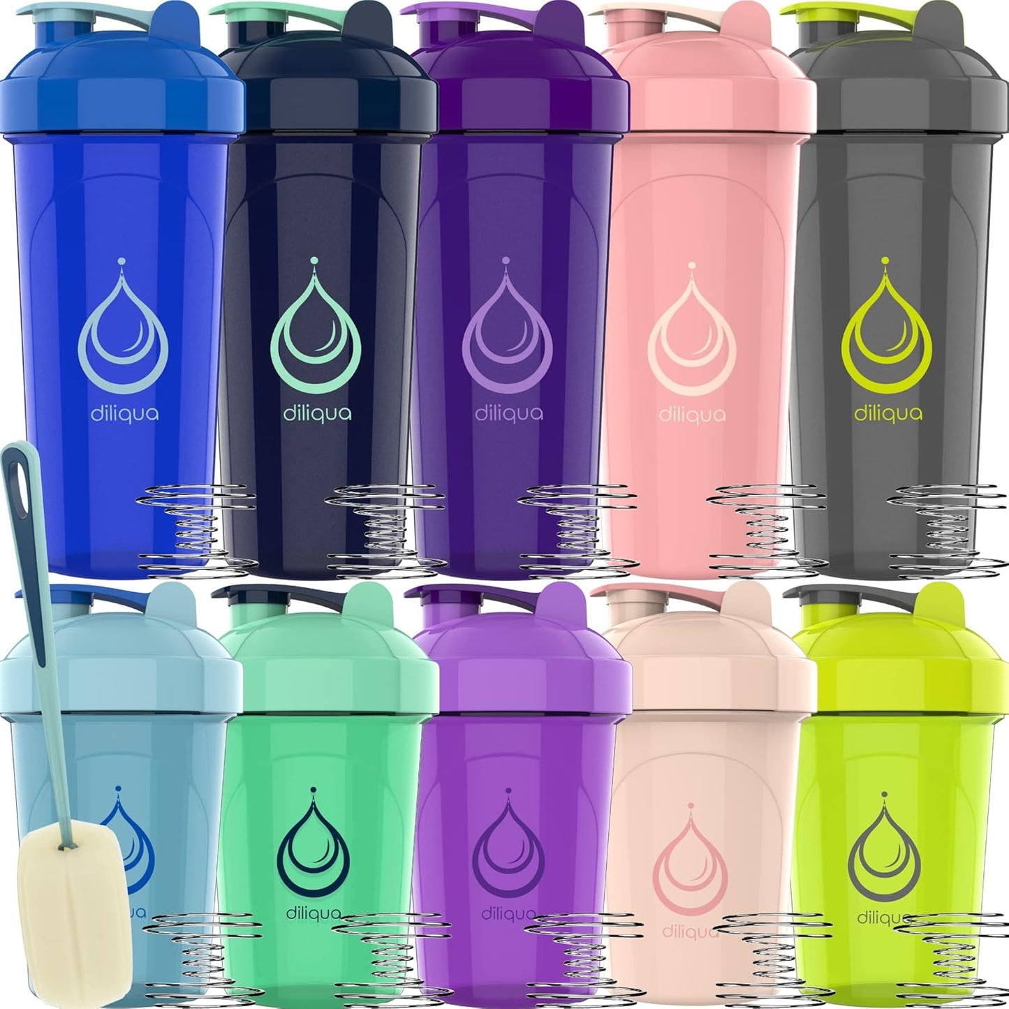 Ultimate Protein Shaker Variety Pack | BPA-Free & Easy Clean | 10 Bottles