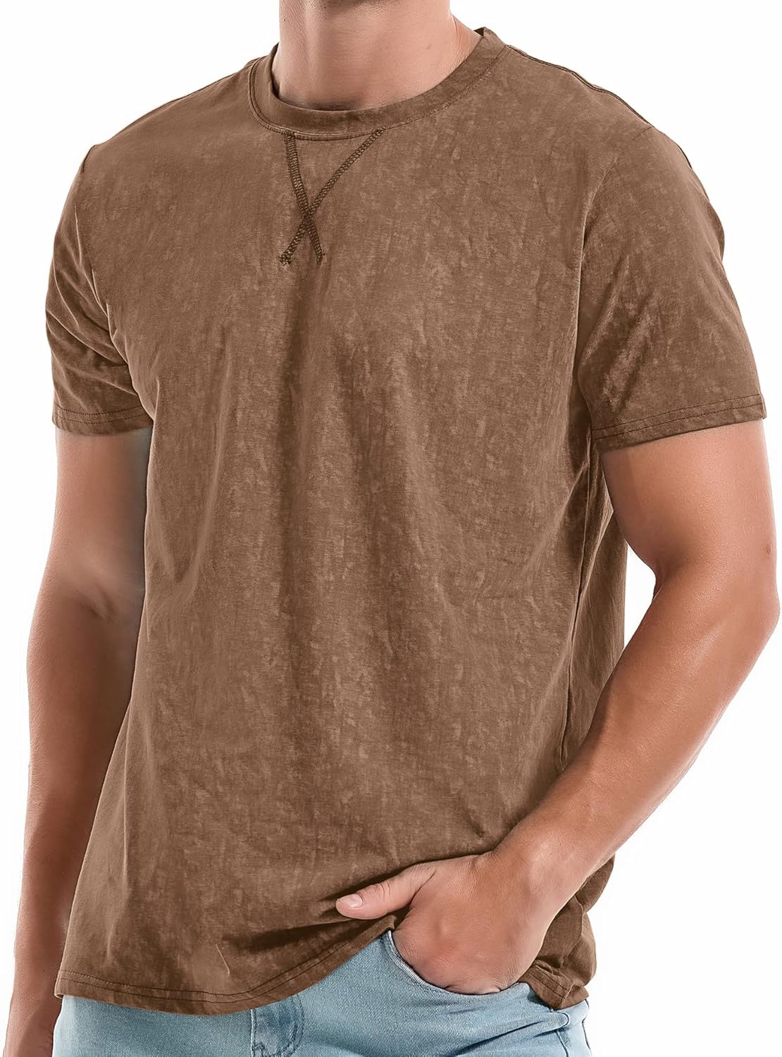 KLIEGOU Men's Premium Cotton Crew Neck T-Shirts for Style