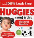 Huggies Size 4 Diapers Snug & Dry Baby Diapers - Reliable Leak