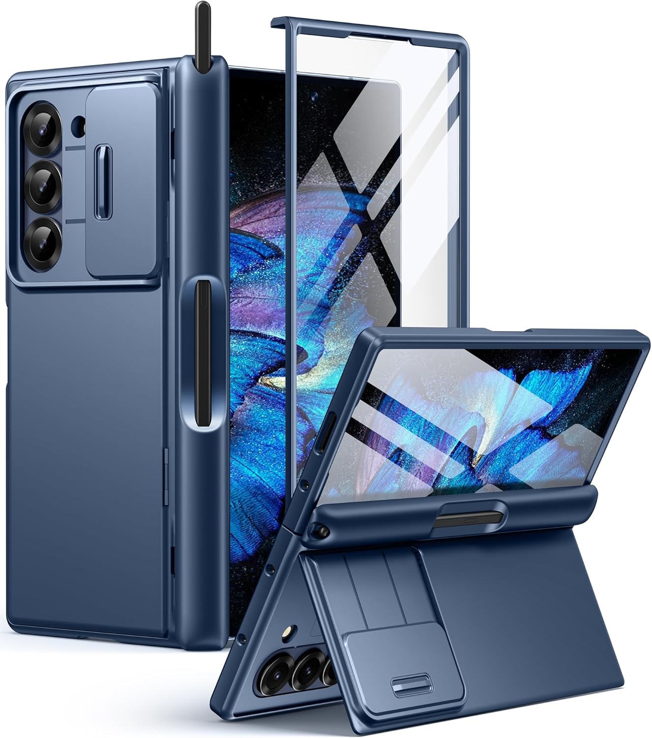 BERFY Z Fold 6 Case with 9H Tempered Screen Protector & More