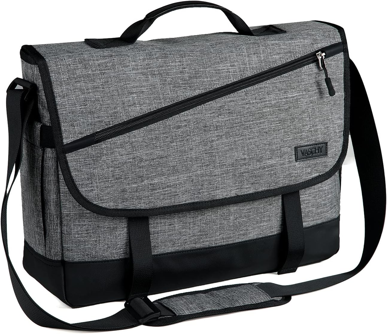 VASCHY Messenger Bag for Men: Stylish Laptop Satchel for Work