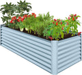 Outdoor Metal Raised Garden Bed 8x4x2 ft - Deep Root Planter
